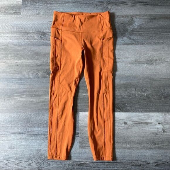Athleta Ultimate Stash Pocket 7/8 Tight High Rise Small Orange - Picture 2 of 14